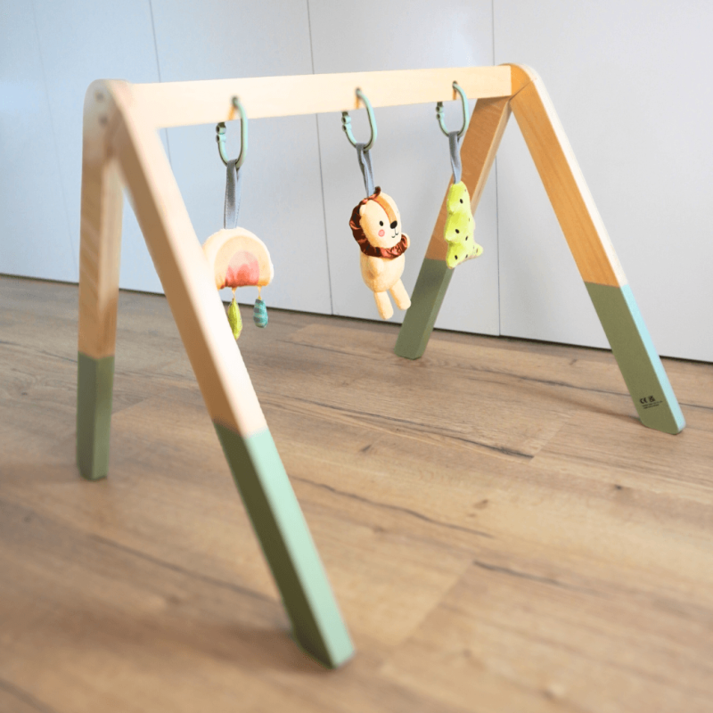 Bay Gym - wooden play bow for babies, Montessori toy for developing motor skills, coordination and curiosity, ideal gift for newborns