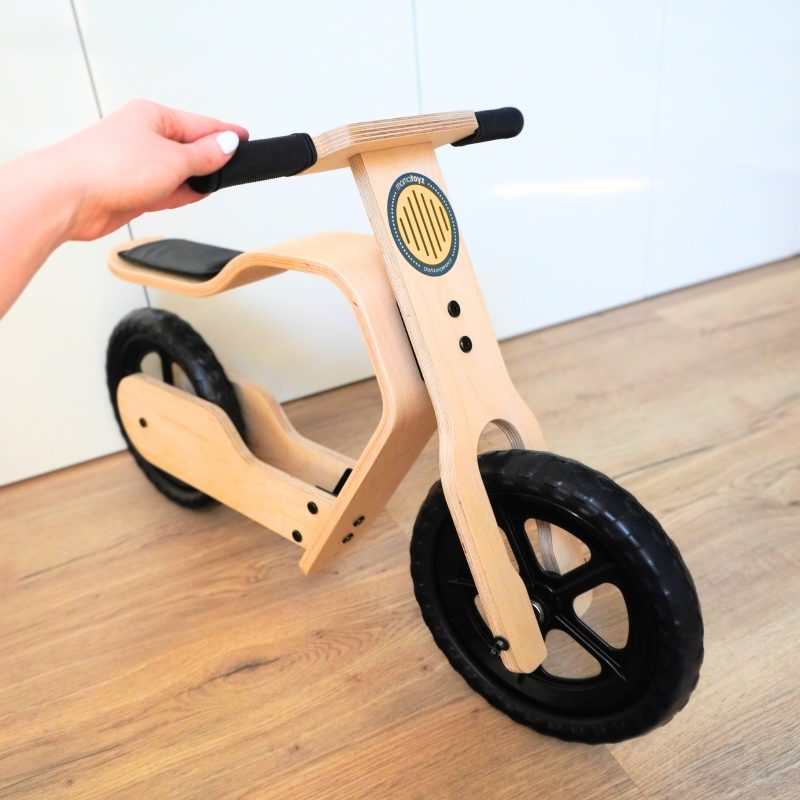 Wooden Balance Bike - with 3 seat heights