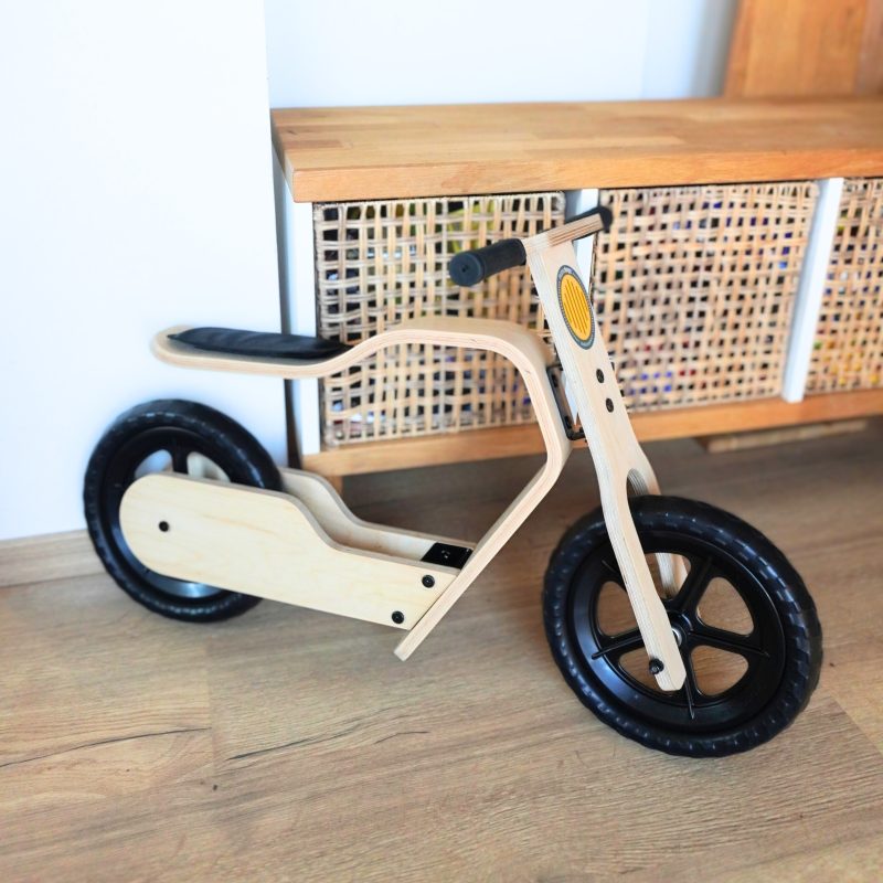 Wooden Balance Bike - with 3 seat heights