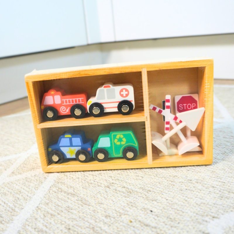 Set of Vehicles and Road Signs