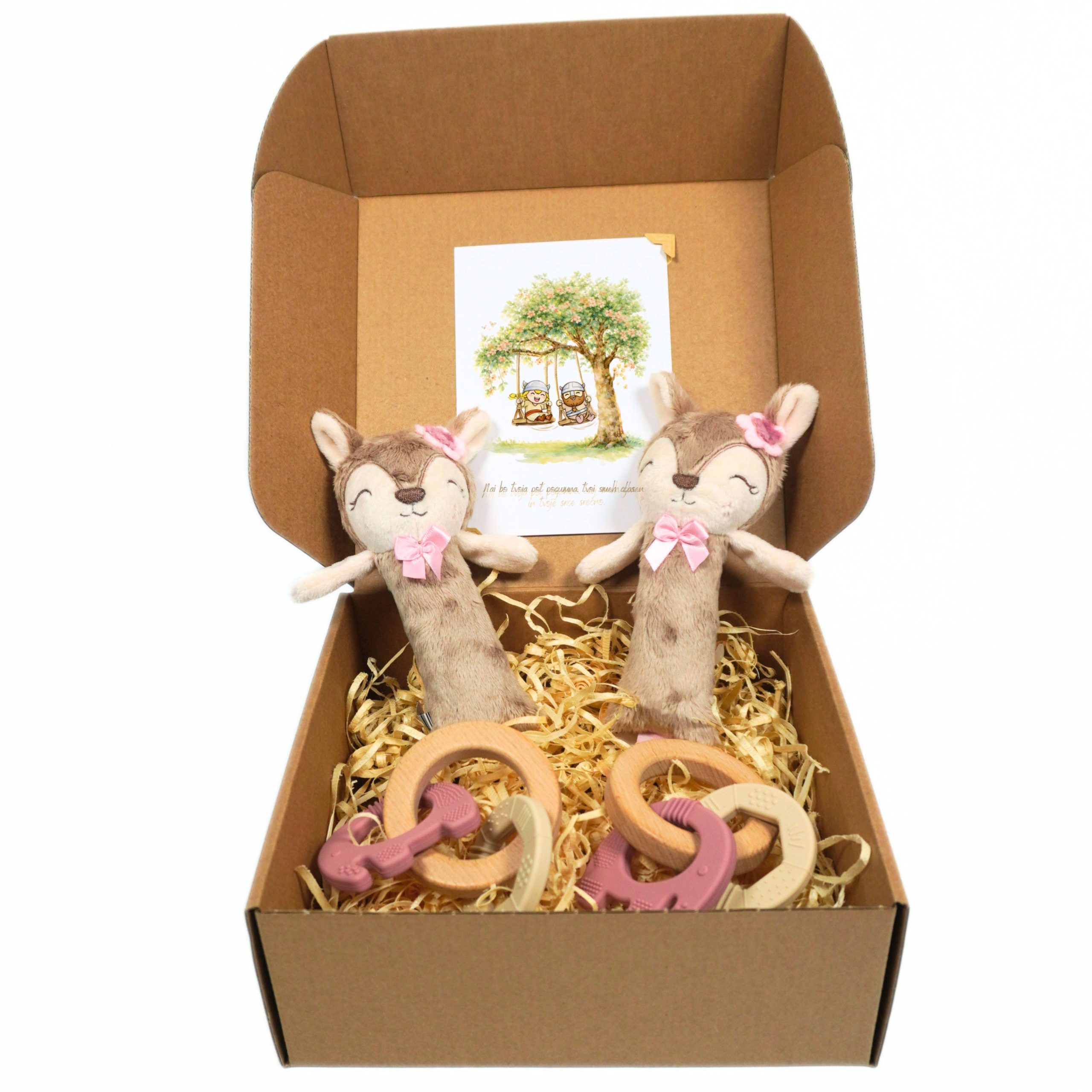 BAMBI IN A PINK SHIRT | Newborn Baby Girl Gift Set (Kopija) - Image 2