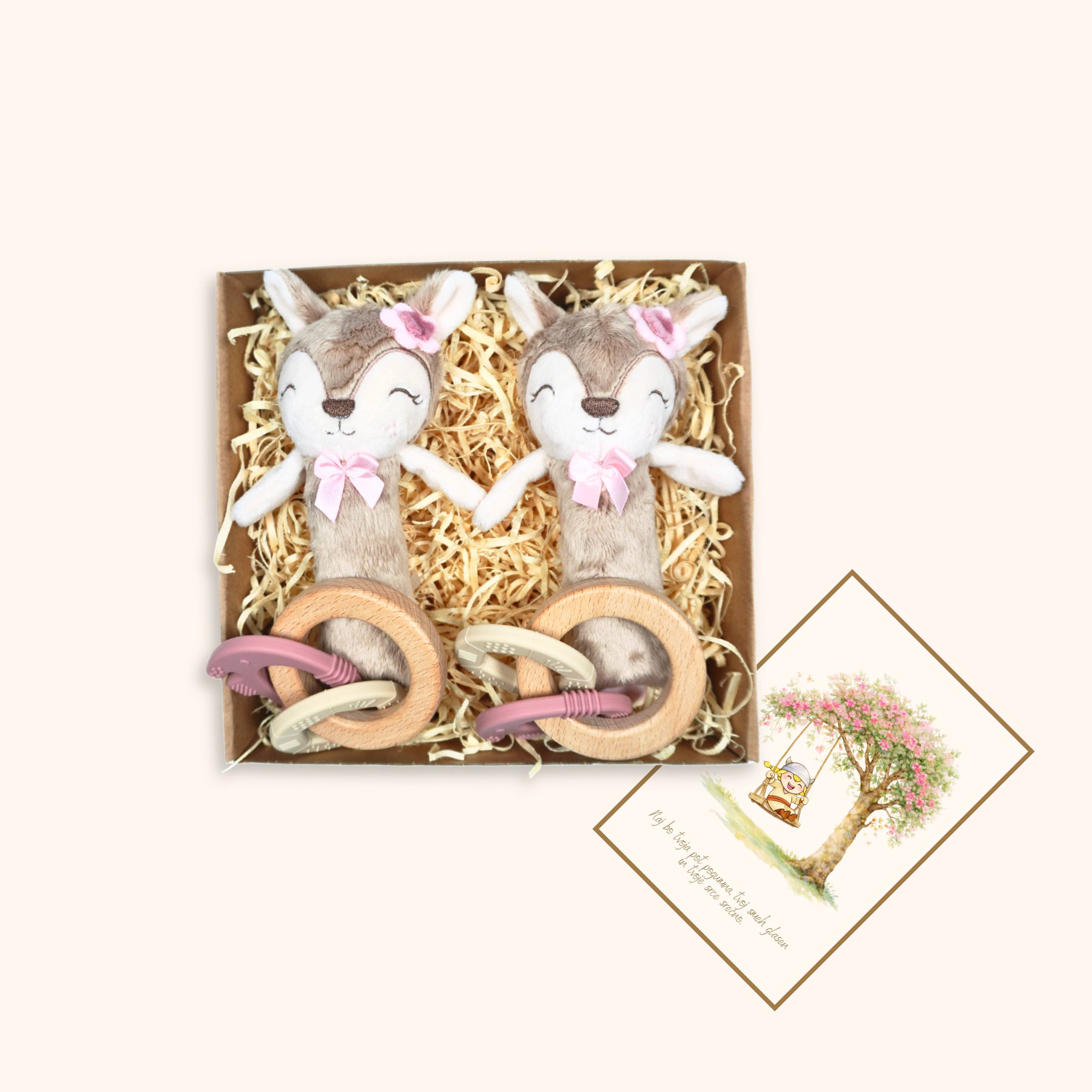 BAMBI IN A PINK SHIRT | Newborn Baby Girl Gift Set (Kopija) - Image 3