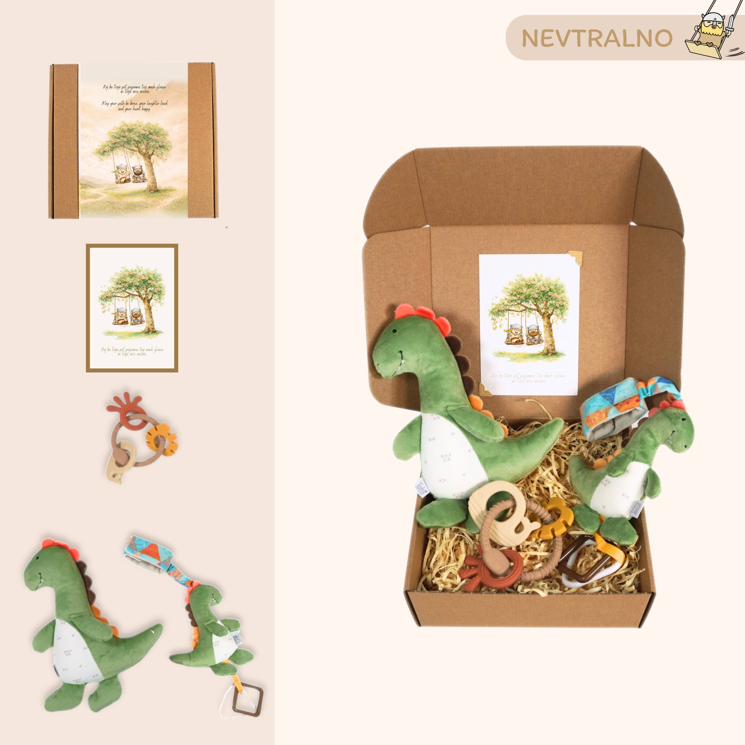 MEIN FREUND DINOSAURIER | Geschenkset zur Geburt