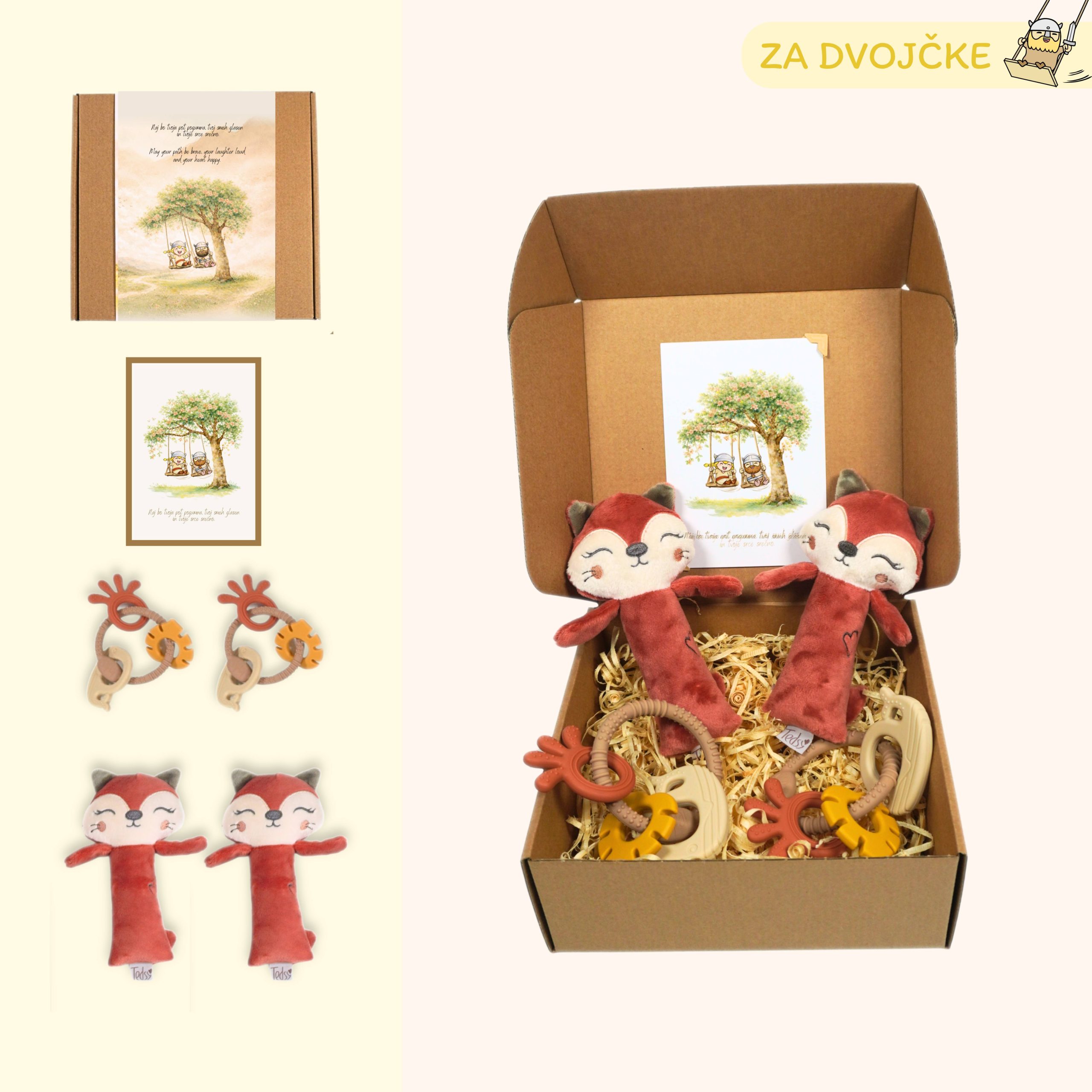 CURIOUS LITTLE FOX | Newborn Baby Gift Set (Kopija)