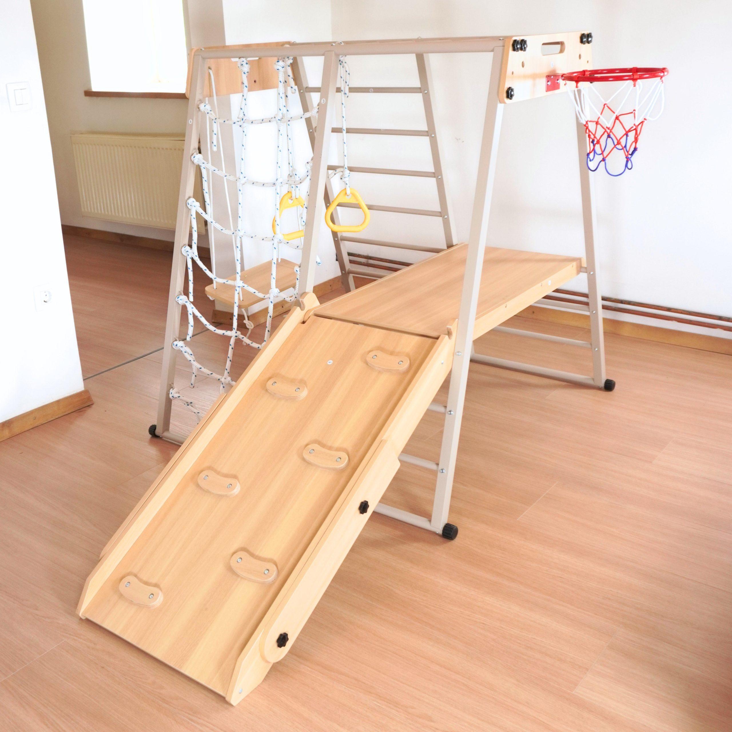9-v-1 Otroška notranja zložljiva igralnica – JUNGLE GYM Viking on a swing - slika 3
